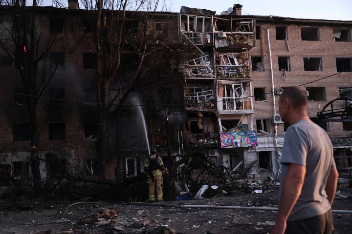 Russian attack on southern Ukraine kills 1, wounds dozens as former parliament speaker shot dead in Lyiv