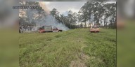 Bradford County firefighters and Florida Forest Service battle fire in Starke