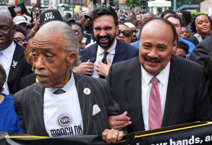 Wall Street march draws Al Sharpton, campaigners for economic justice, diversity