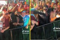 Micah Richards parties with fans as he dances to Joleon Lescott's DJ set at Reading Festival