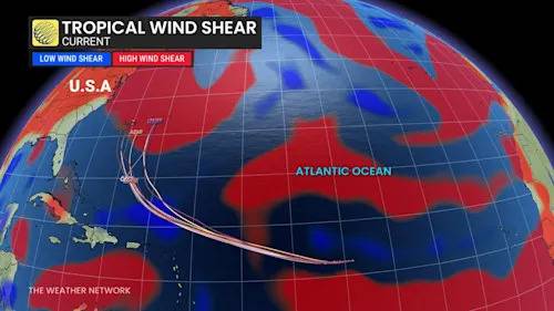Tropical Storm Erin's path uncertain as steering patterns shift in Atlantic