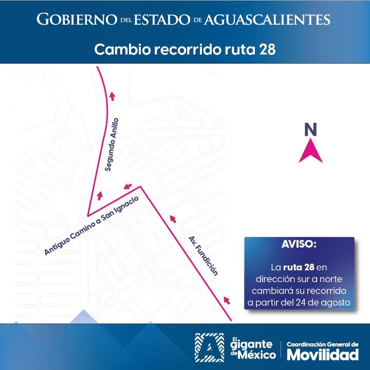 Informan cambios en la ruta 28 de Yo Voy