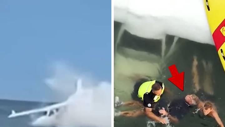 Dramatic Video Shows Plane Crashing Into Atlantic Ocean