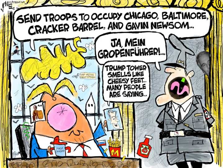 Cartoon: Troops to the Cracker Barrel