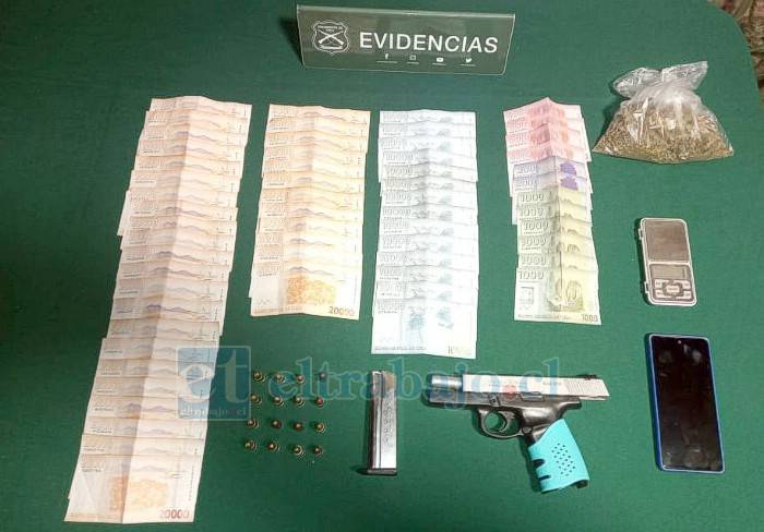Cuatro detenidos por porte de arma de fuego y drogas en Llay Llay
