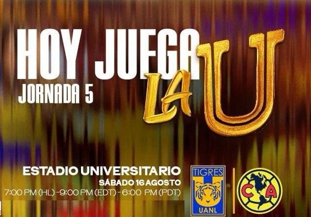 Atractivo duelo entre Tigres y América