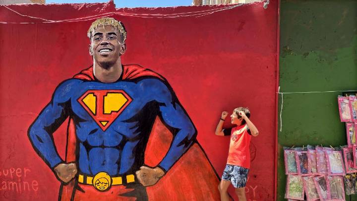 Restauran el mural dedicado a Lamine Yamal que había sido vandalizado