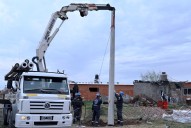 La CPE inició los trabajos de iluminación y tendido eléctrico en el barrio Micaela García