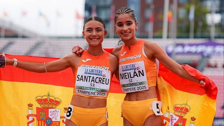 Doble éxito en la marcha: Sofía Santacreu, oro, y Aldara Meilán, bronce en el Europeo sub