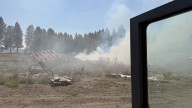 Small fire in Mead caused by burn area that rekindled