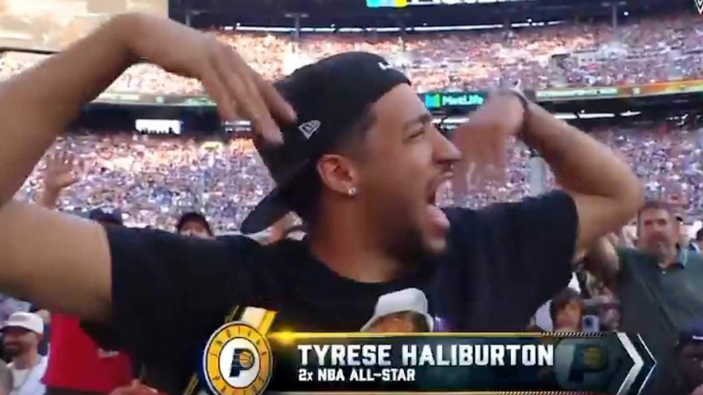 Tyrese Haliburton Embraced the Boos From New York Fans at WWE SummerSlam