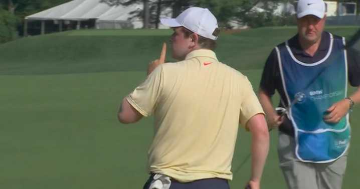 Bullish Bob MacIntyre shushes American crowd after BMW Championship rescue mission