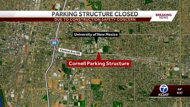 UNM closes parking structure on main campus