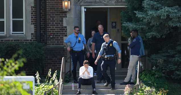 Photos from a Minneapolis Catholic school where a shooter killed praying children