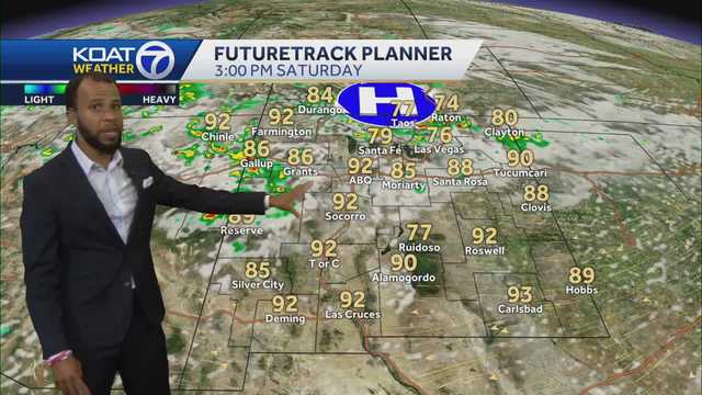 Storms favor northern New Mexico.