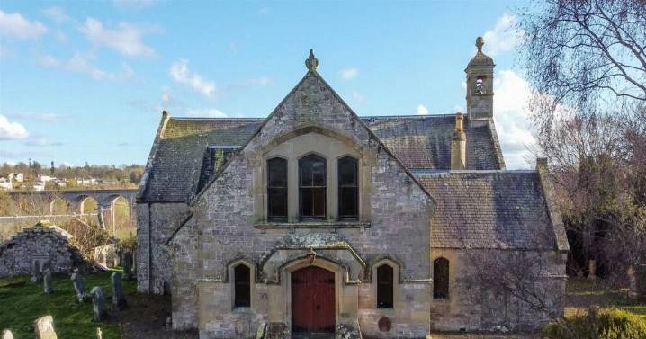 Inside 17th century church complete with pulpit and stained glass windows on sale as 'family home'