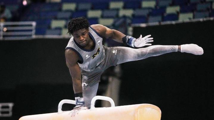 Frederick Richard is taking his fight to make gymnastics 'cool' to a new front: His uniform