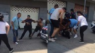 Batalla campal entre vecinos y okupas en Moncada (Barcelona)