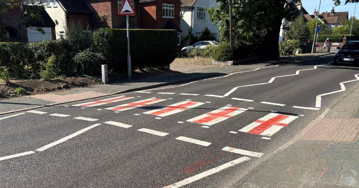Colchester Council's no-nonsense message about St George Crosses daubed on roads