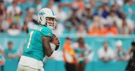 Tua Tagovailoa throws TD pass, sacked twice as Miami Dolphins beat Jacksonville Jaguars 14