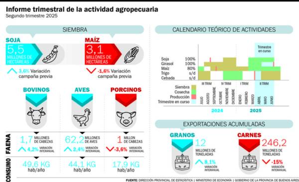 La cosecha bonaerense y la faena impulsaron un balance favorable
