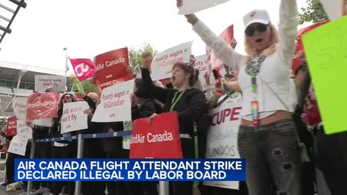Air Canada strike negotiations update: Union says flight attendants won't return to work despite strike being declared illegal