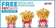 Wendy’s gives away free fries (any size!) every Friday