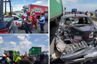 Carambola en Libramiento Bicentenario deja 10 lesionados y caos vial