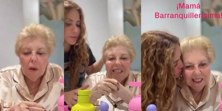 Shakira y su mamá enternecieron las redes sociales con momento de complicidad: “Te queda superbrillante”