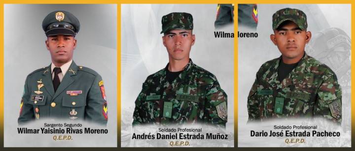 Tres soldados asesinados en El Naya, en medio de un ataque con drones