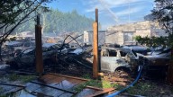 Hampton scrap yard fire: Firefighter hurt, 50 cars destroyed