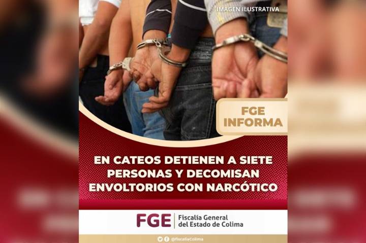Detienen a siete personas y  decomisan envoltorios con narcótico