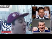 Vance, Hegseth LAUGH in DC protester's face