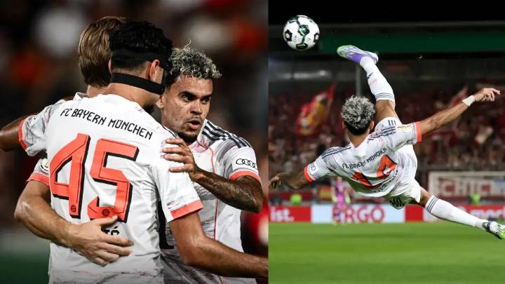 Luis Díaz no tuvo su día de cara al arco: falló ocasiones muy claras de gol en el agónico triunfo del Bayern Múnich en la Copa de Alemania
