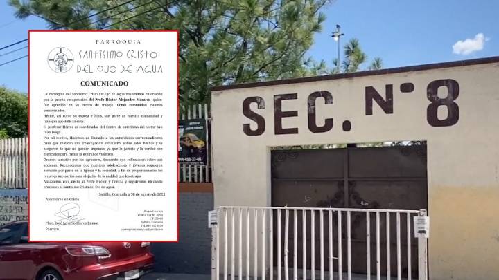 Parroquia del Ojo de Agua de Saltillo pide por la salud del profesor agredido
