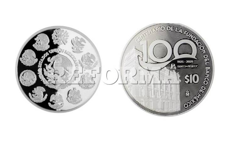 Conmemora Banxico 100 años con moneda de plata y billetes