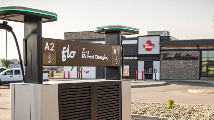 Cars & Coffee: Tim Hortons to install Flo EV chargers at 100 restaurants in Canada