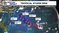 Tropical Storm Erin expected to strengthen into Hurricane tomorrow