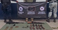 Aseguran armas largas, cartuchos y cargadores en Operación Apatzingán