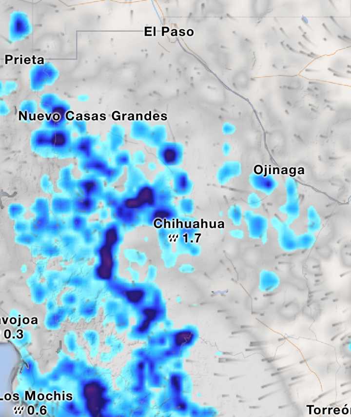 Pronostican lluvias fuertes en la región serrana y moderadas en Chihuahua capital