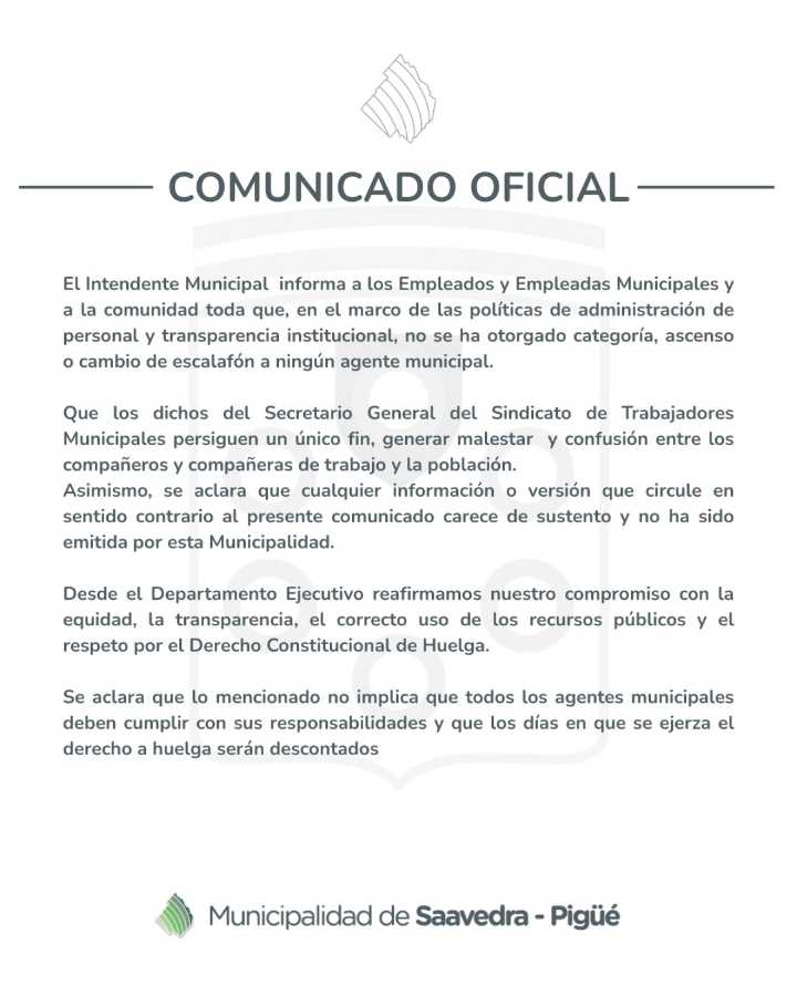 Municipal La Municipalidad desmiente ascensos y cambios de escalafón