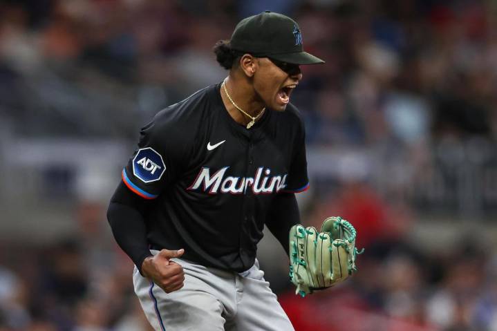 Edward Cabrera strikes out 11 in 8 innings as Marlins win at Braves
