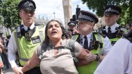 Police arrest 'more than 50 people' as 'hundreds' of Palestine Action supporters gather...