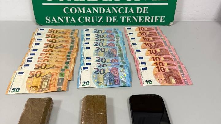 Sorprendido con más de 200 gramos de hachís entre su ropa en Tacoronte
