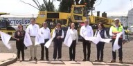 Sheinbaum da banderazo de salida a trenes de repavimentación desde Acolman