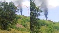 Derriban con Dron un Helicóptero de la Policía en Colombia: Video del Desplome