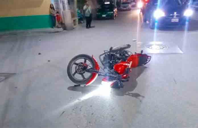 Otro choque entre moto y camioneta