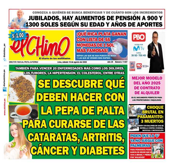 Portada Diario El Chino (16/08/2025)