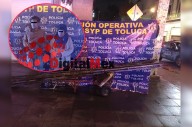 Arrestan a pareja por robar estructura metálica de fuente en Portales de #Toluca