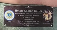 Bench for the blind community honoring Helen Keller stolen in Stockton